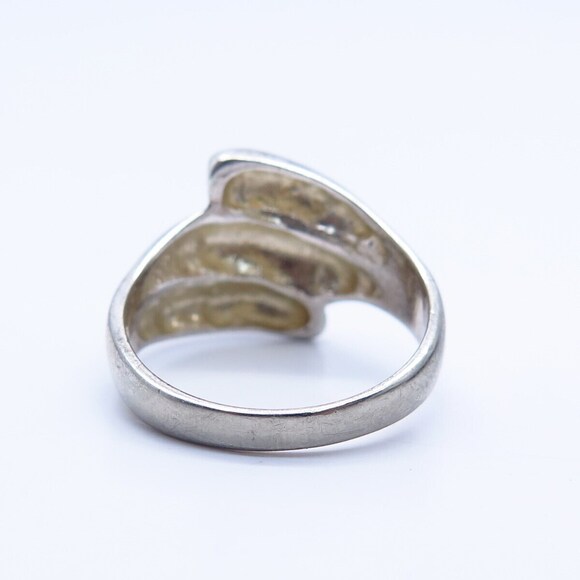 925 Sterling Silver Vintage Ribbed Ring Size 9 1/4 - Picture 5 of 7